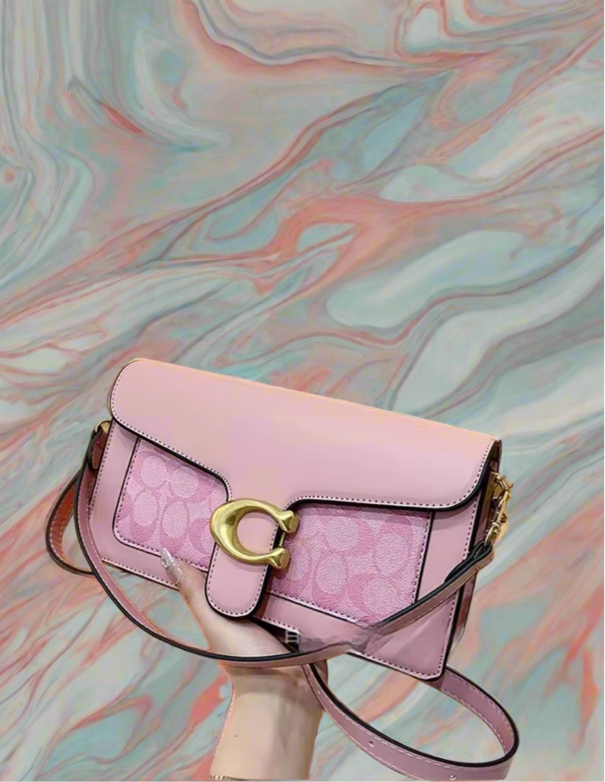 Classic leather underarm logo purse