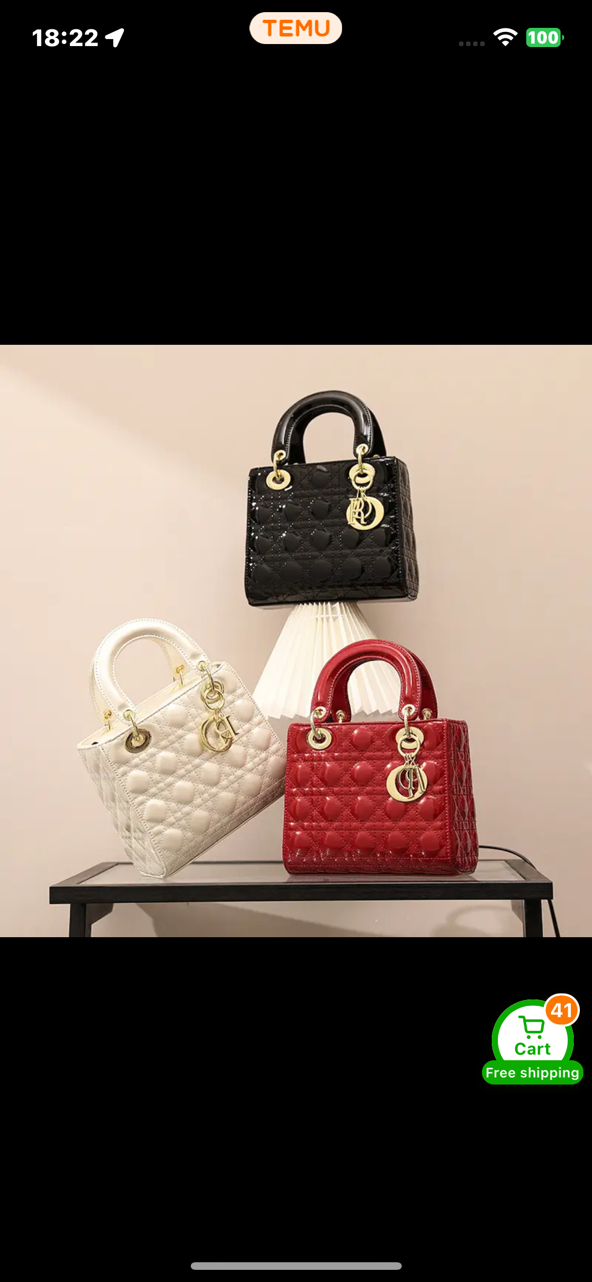 Structured square tote  “DIANA” bag