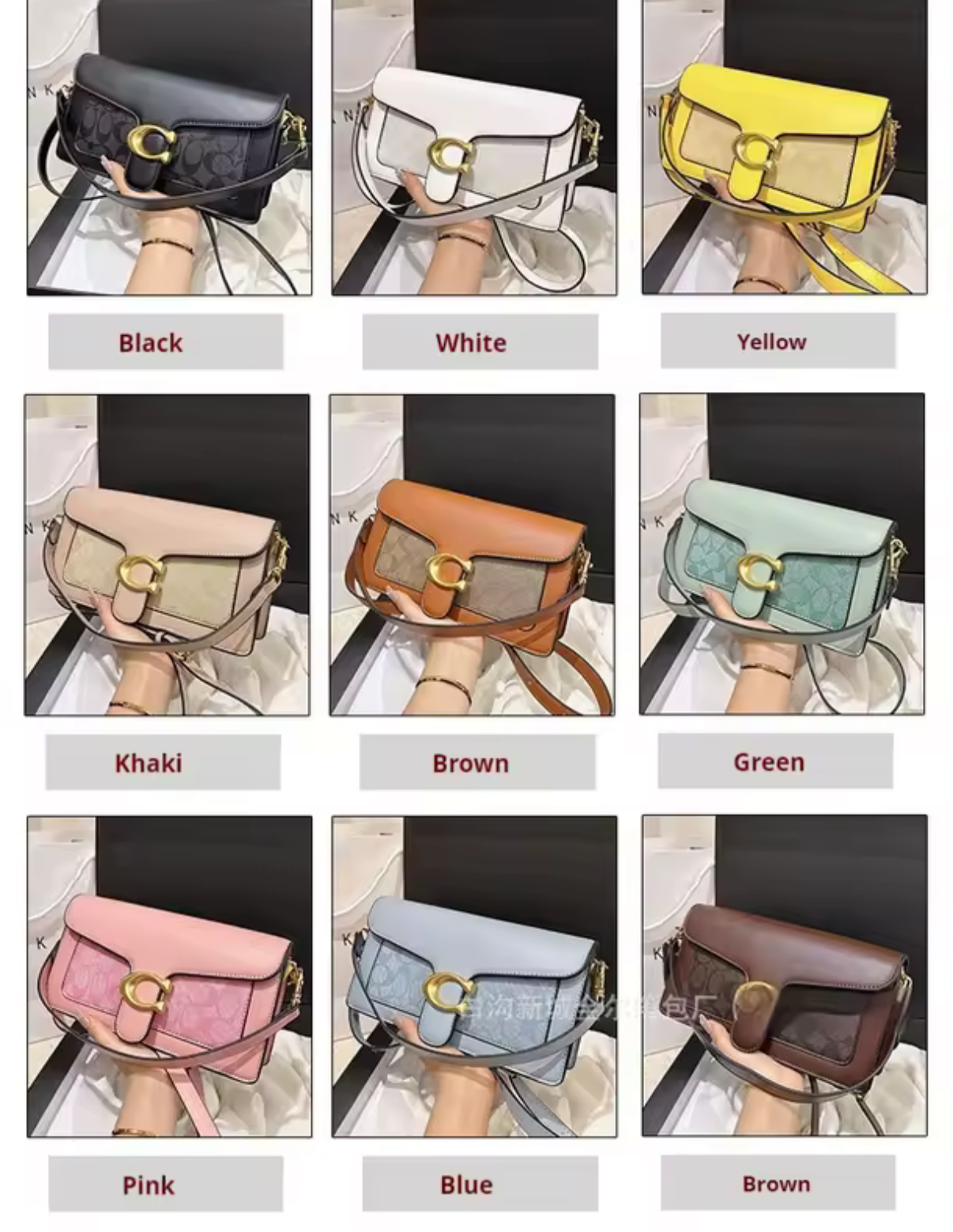 Classic leather underarm logo purse