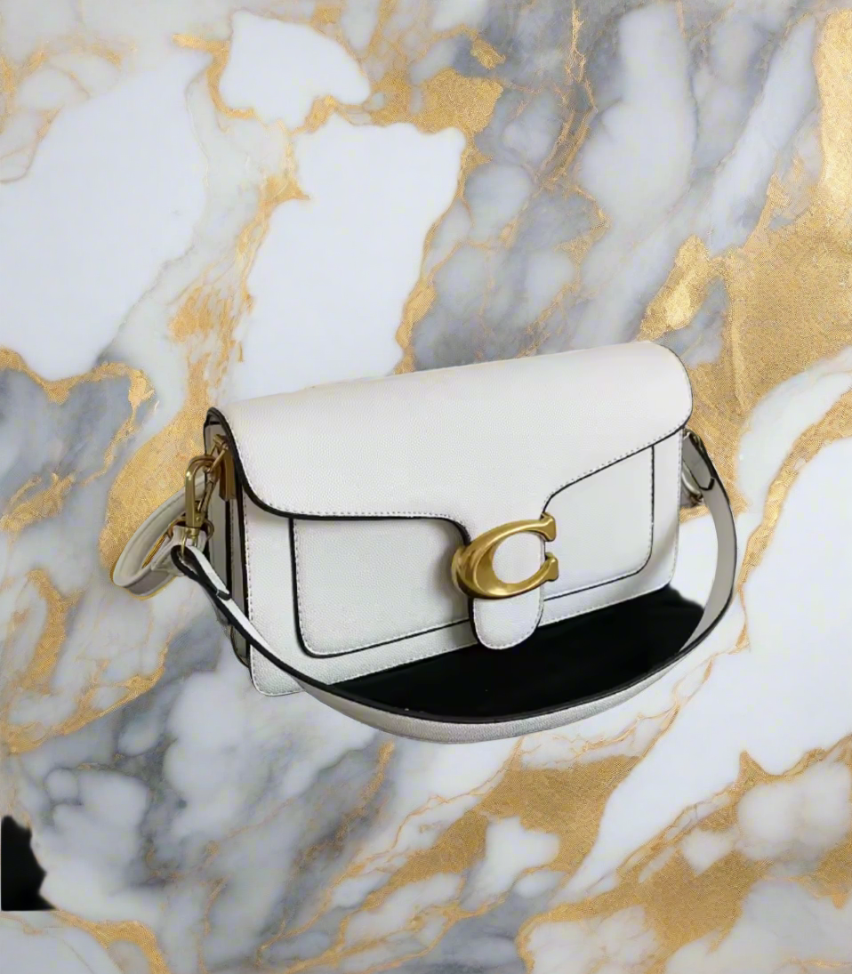 Classic leather underarm logo purse