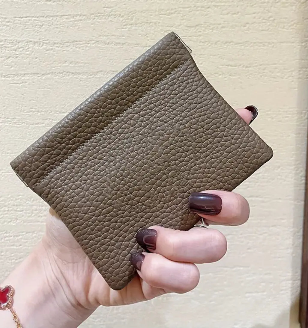 Soft leather coin pouches