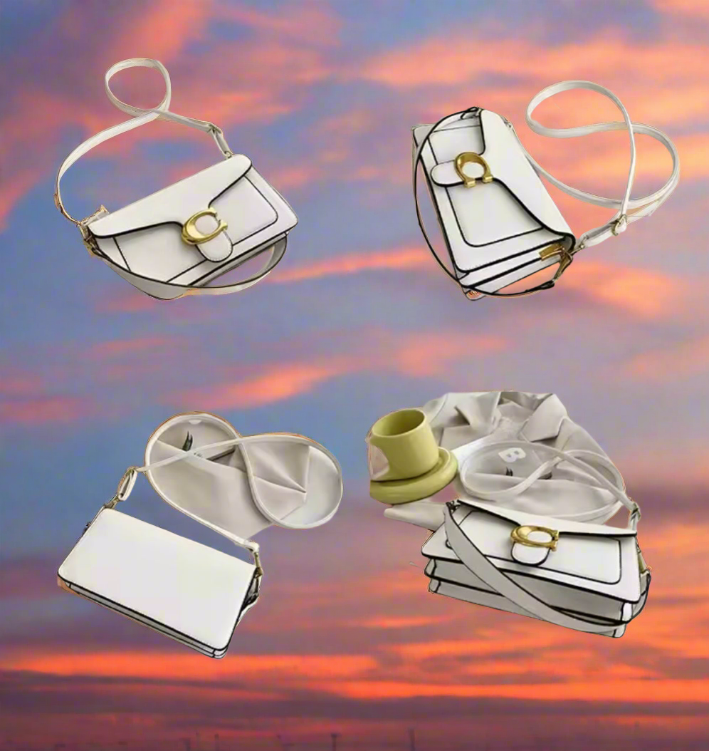 Classic leather underarm logo purse