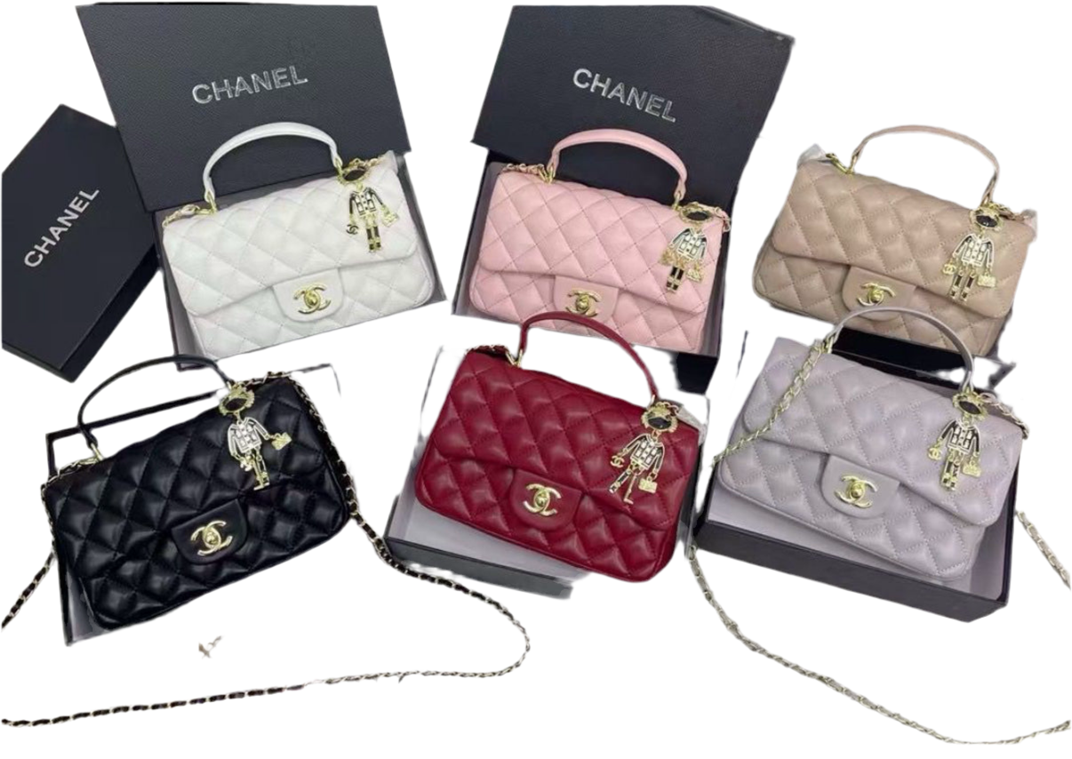 Top handle flap bag with cross body strap