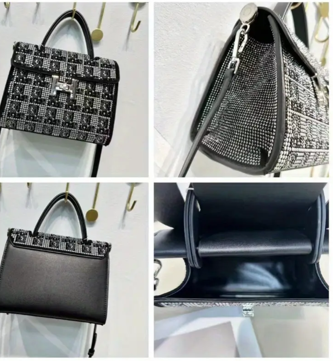 Swarovski Crystal H clutch.