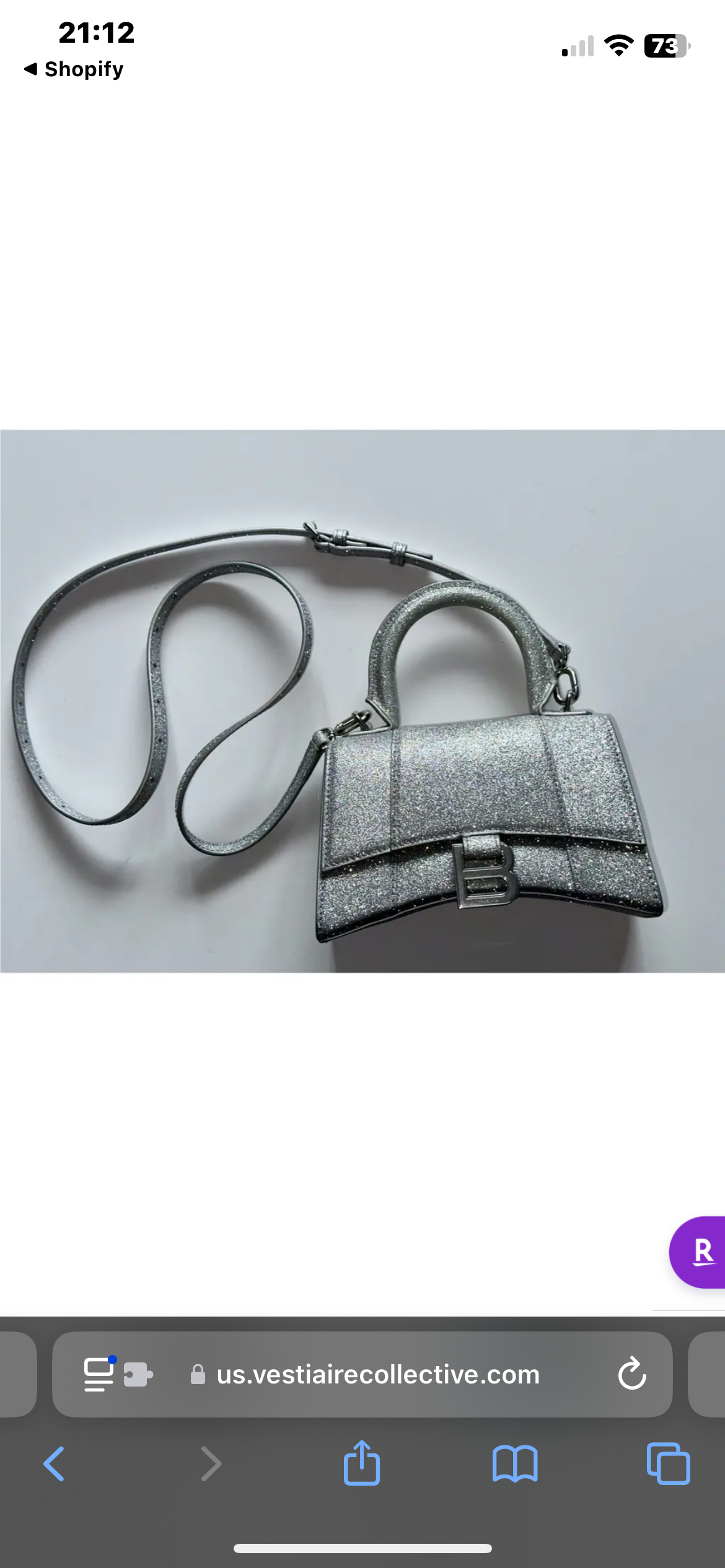 Swarovski crystal evening bag with B logo