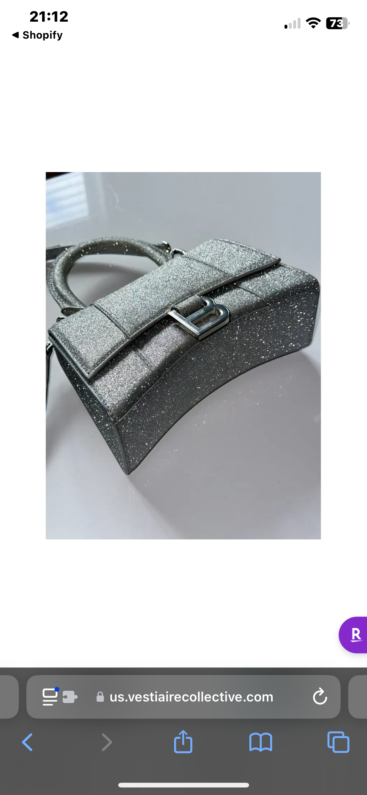 Swarovski crystal evening bag with B logo