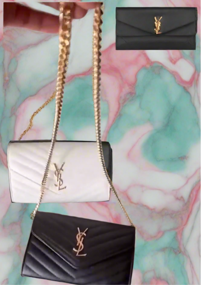 Chevron leather logo crossbody clutch bag