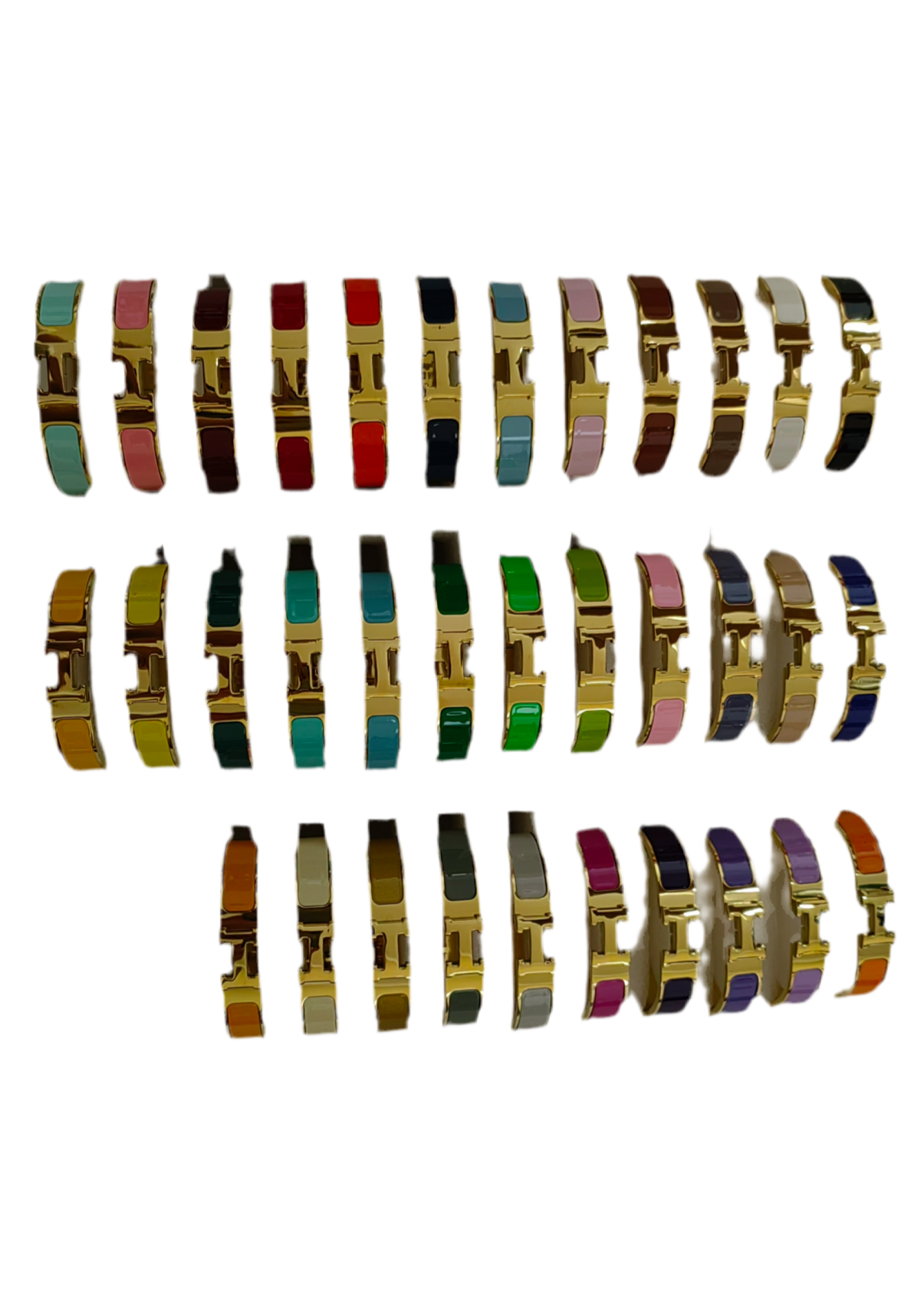 Thick band letter H bangle