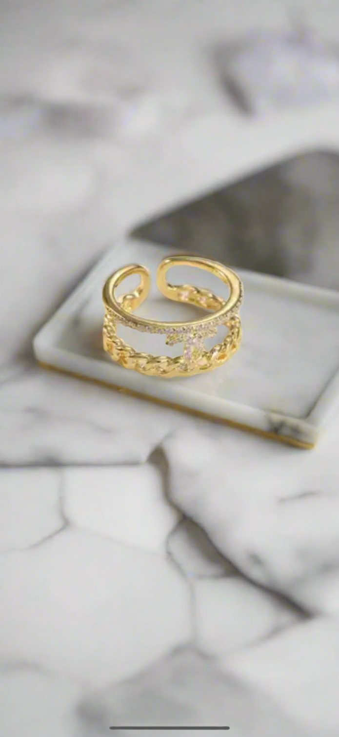 Beautiful inspired rings with logos and adjustable bands (large variety)
