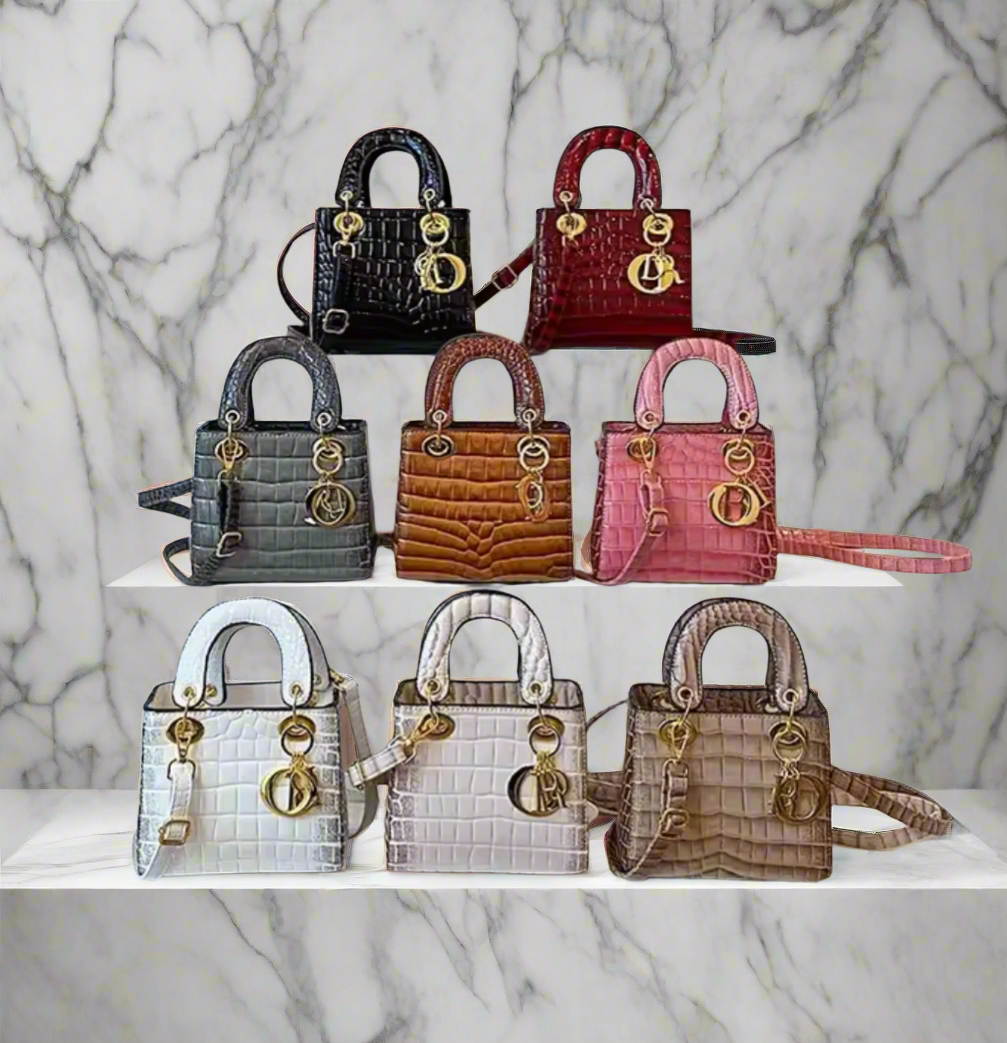 Structured square tote  “DIANA” bag