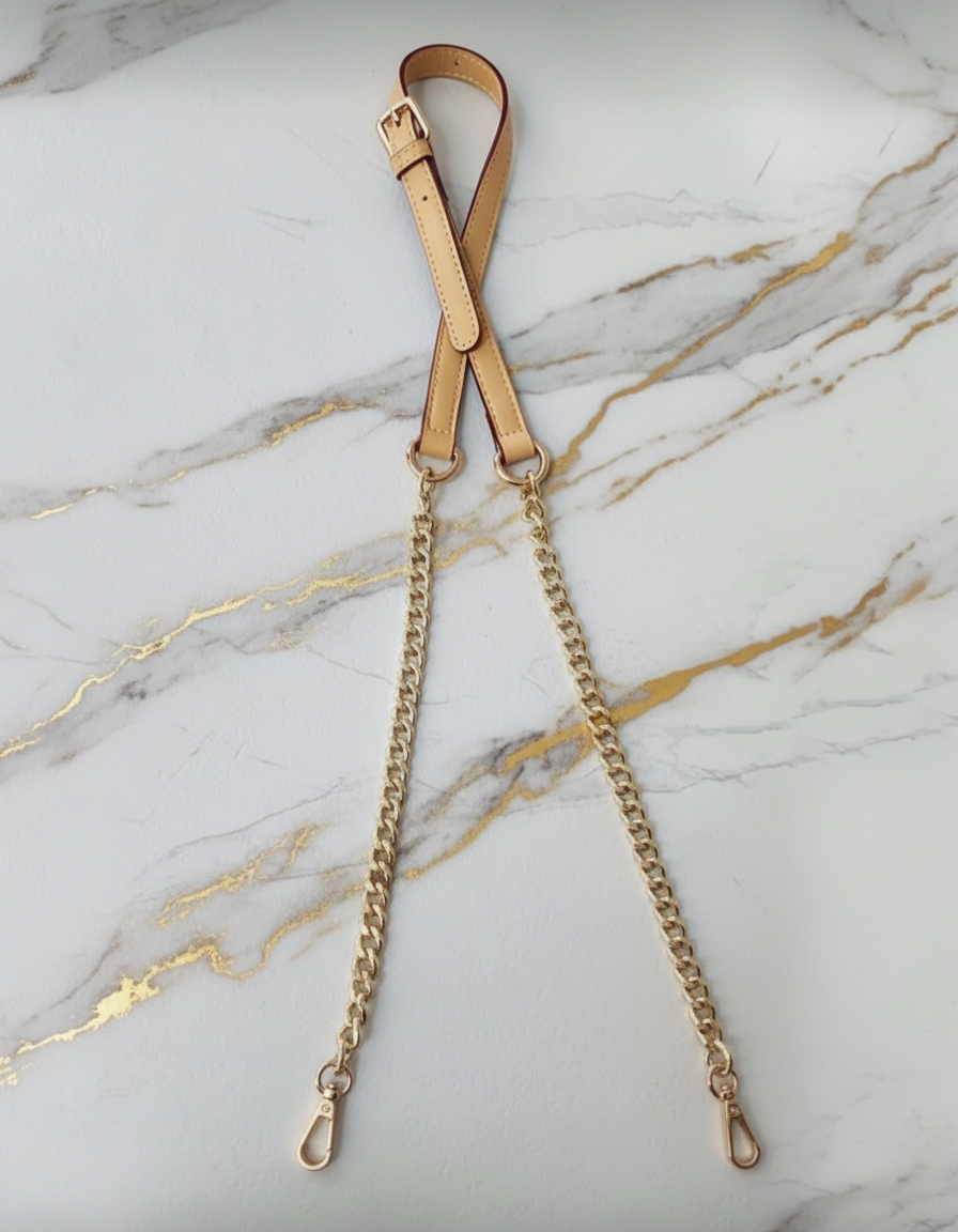 Adjustable long Leather purse straps