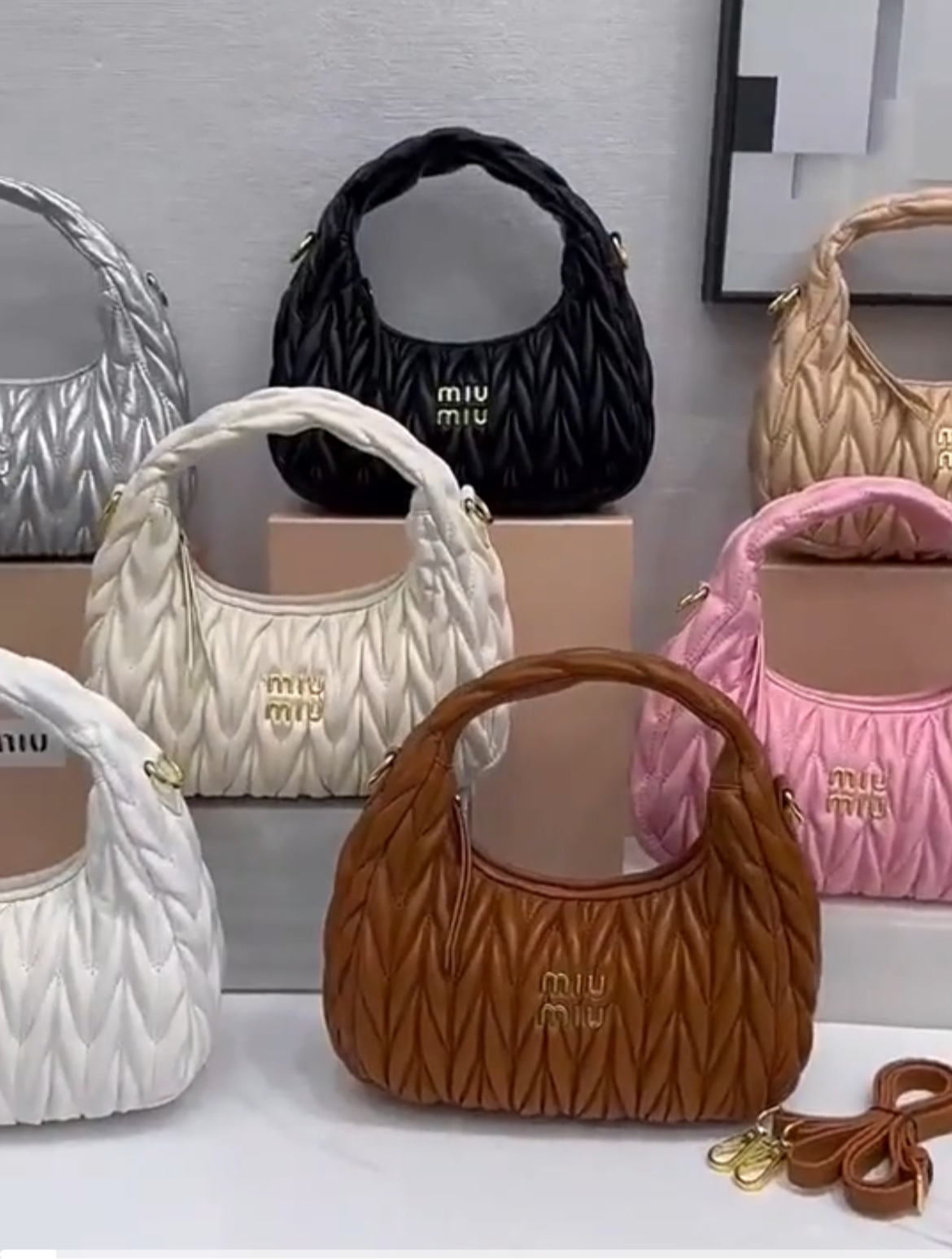 Quilted vegan leather bags (faux leather - variety)