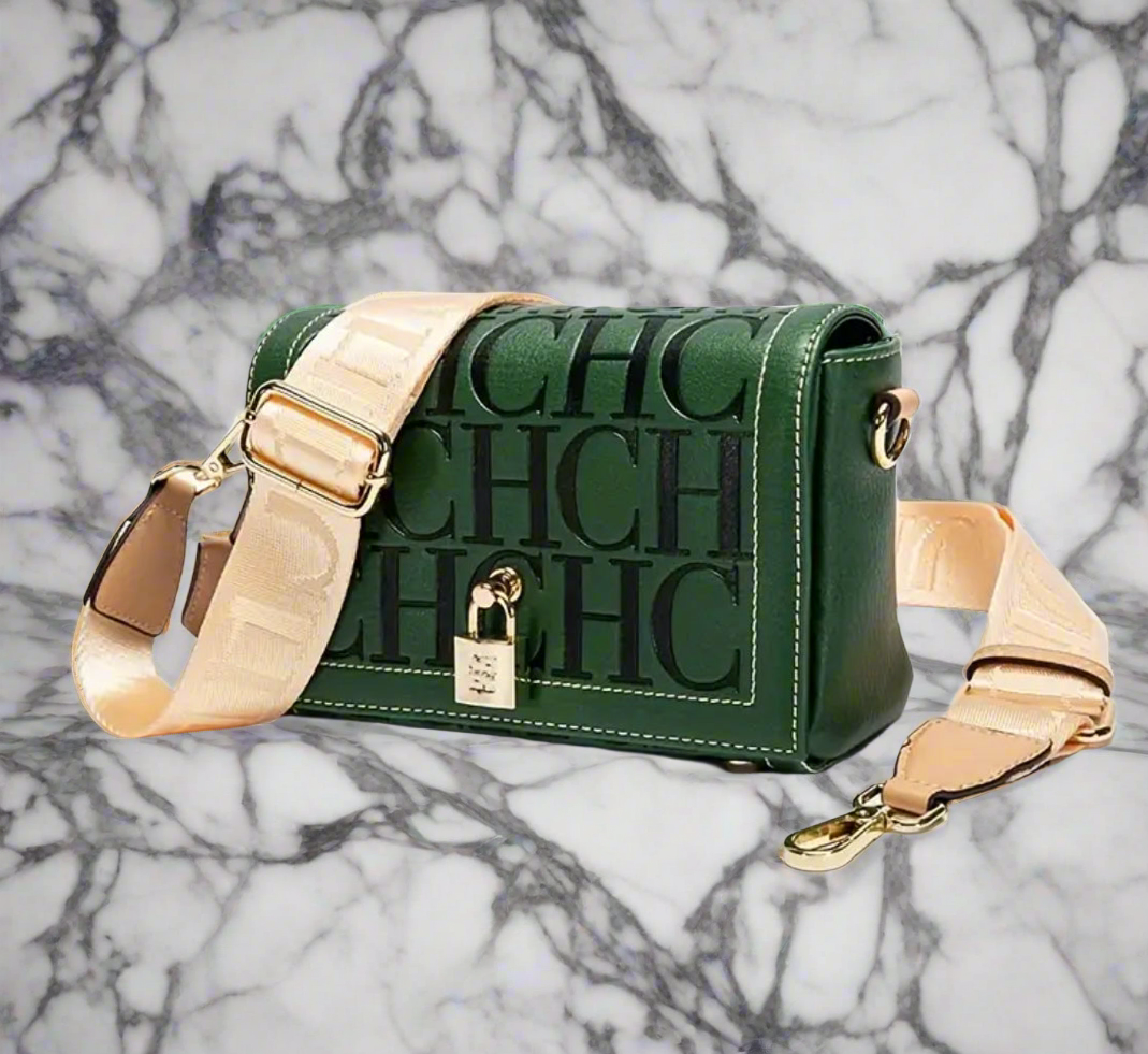 High quality CHCH embossed flap crossbody bag