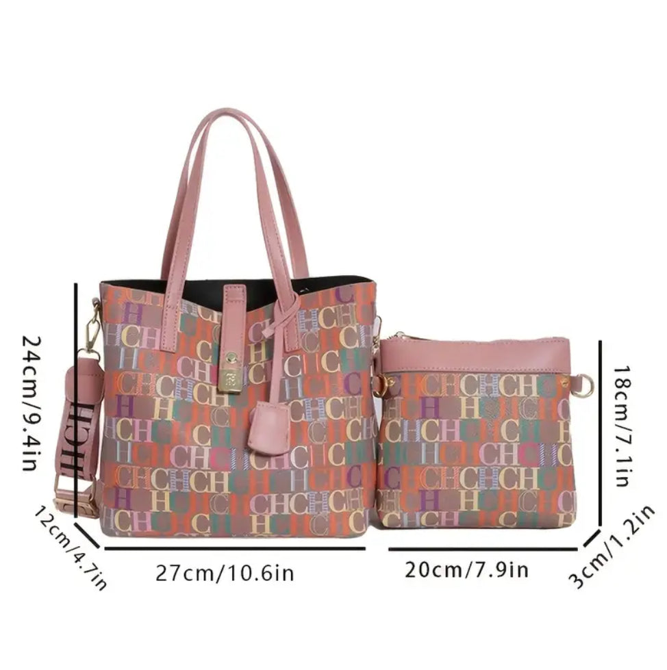 CHCH TOTE BAG W/ smaller pouch bag