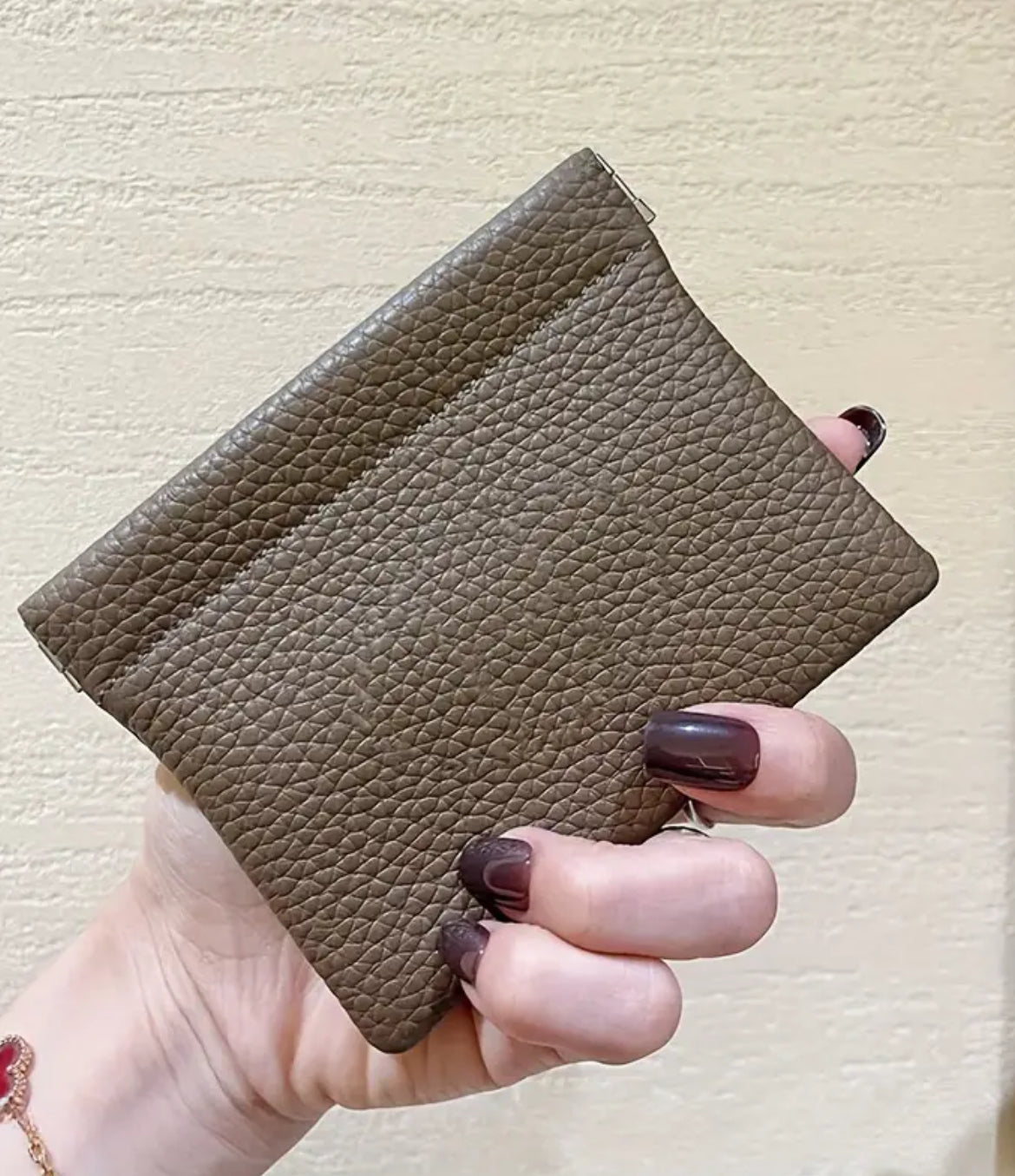 Soft leather coin pouches