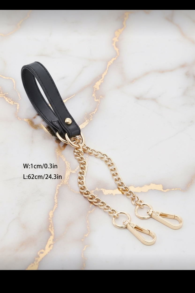 Adjustable long Leather purse straps