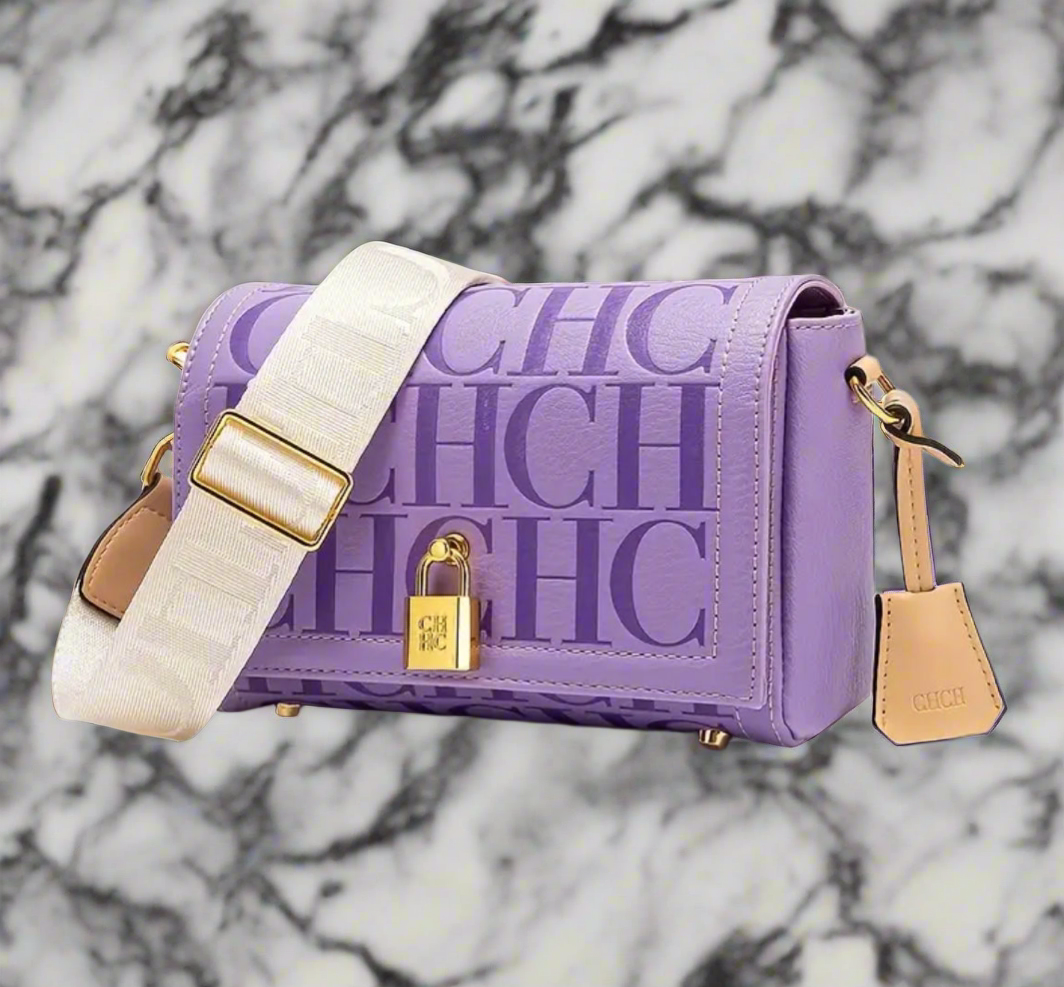 High quality CHCH embossed flap crossbody bag