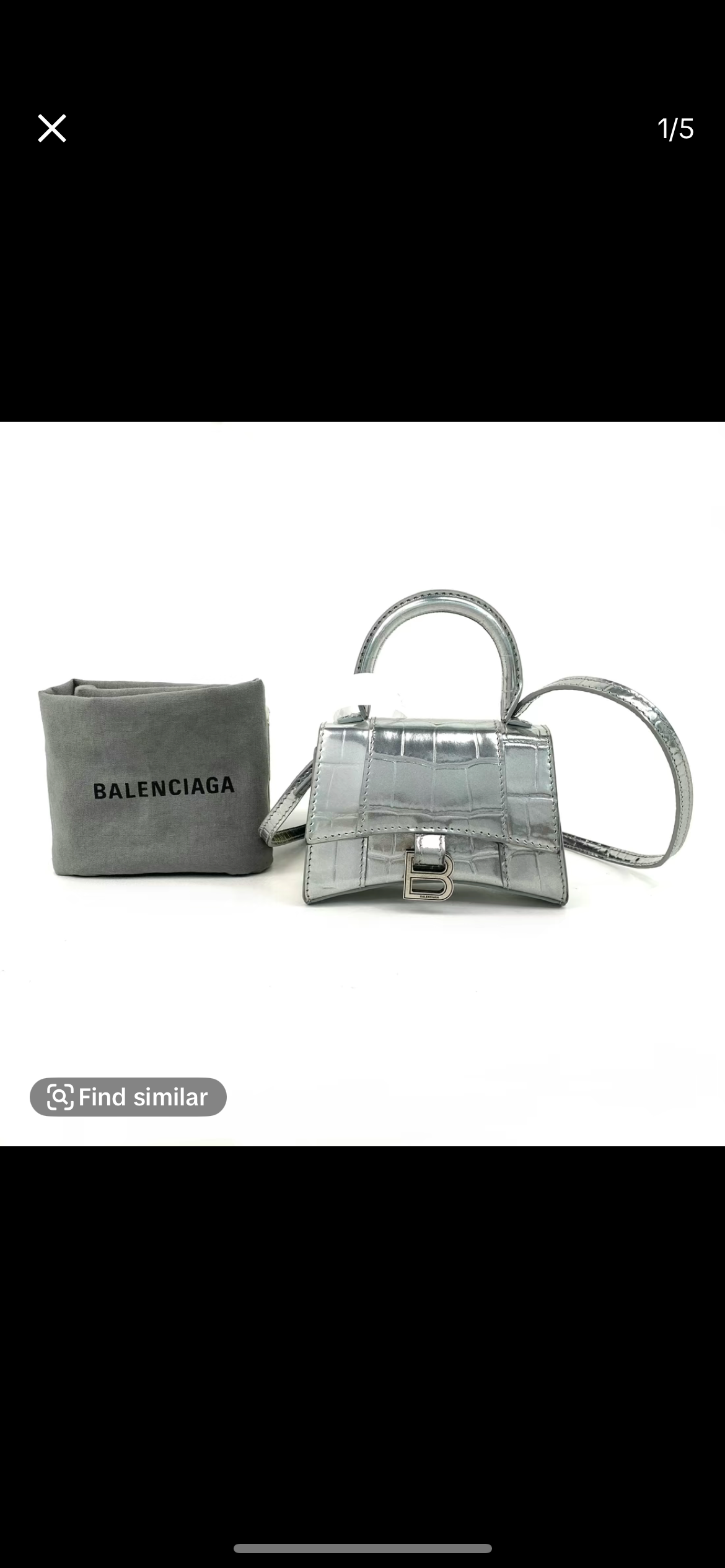 Swarovski crystal evening bag with B logo