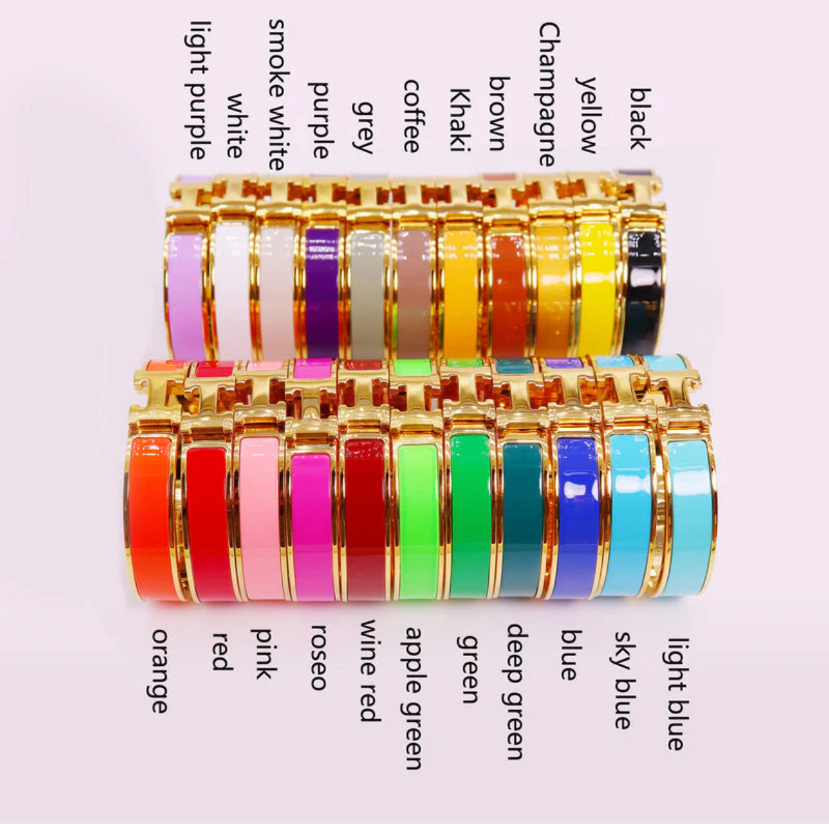 Thick band letter H bangle