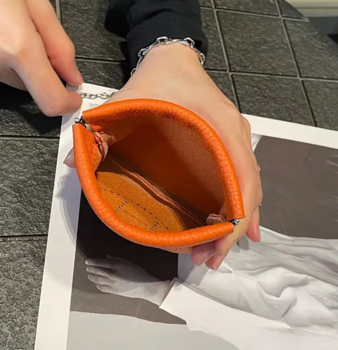 Soft leather coin pouches