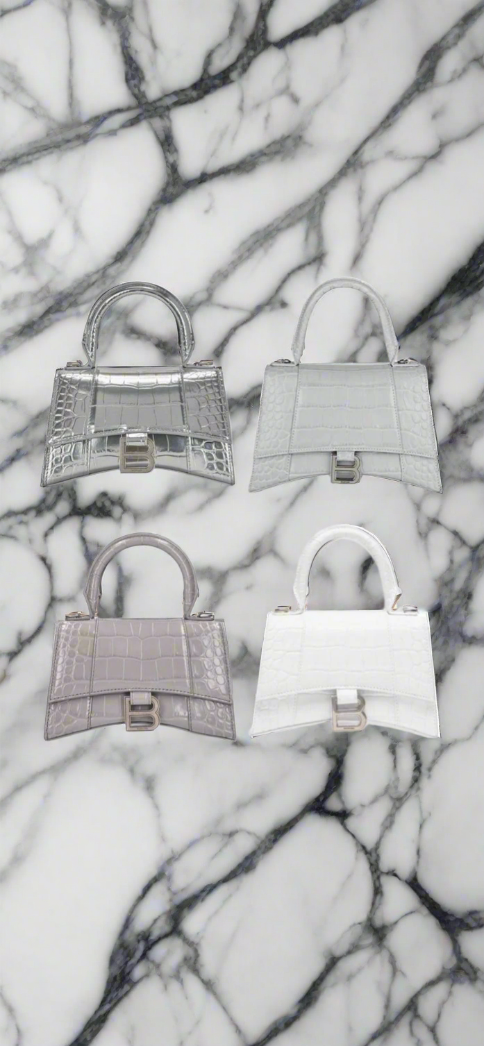 Swarovski crystal evening bag with B logo