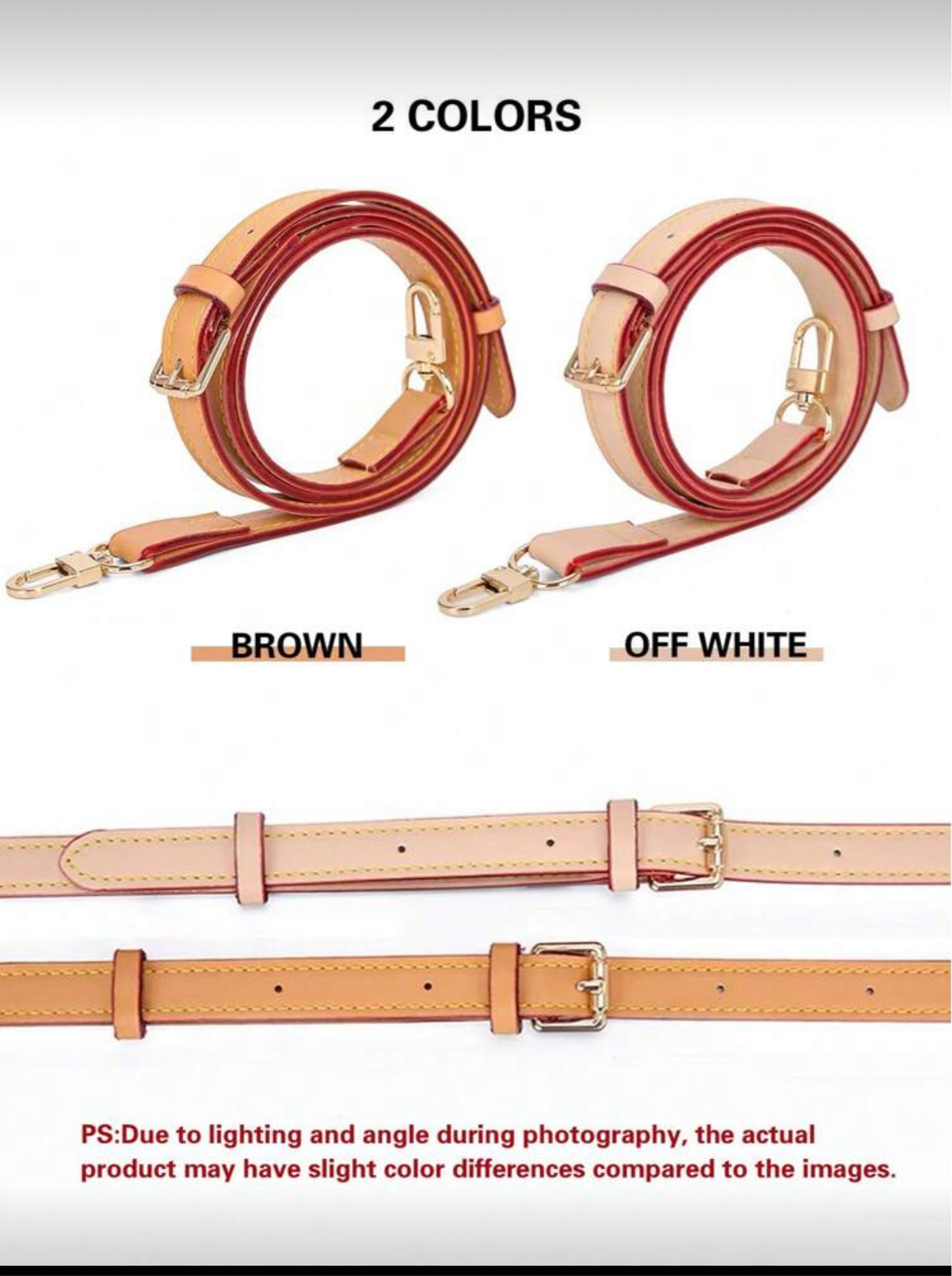 Adjustable long Leather purse straps