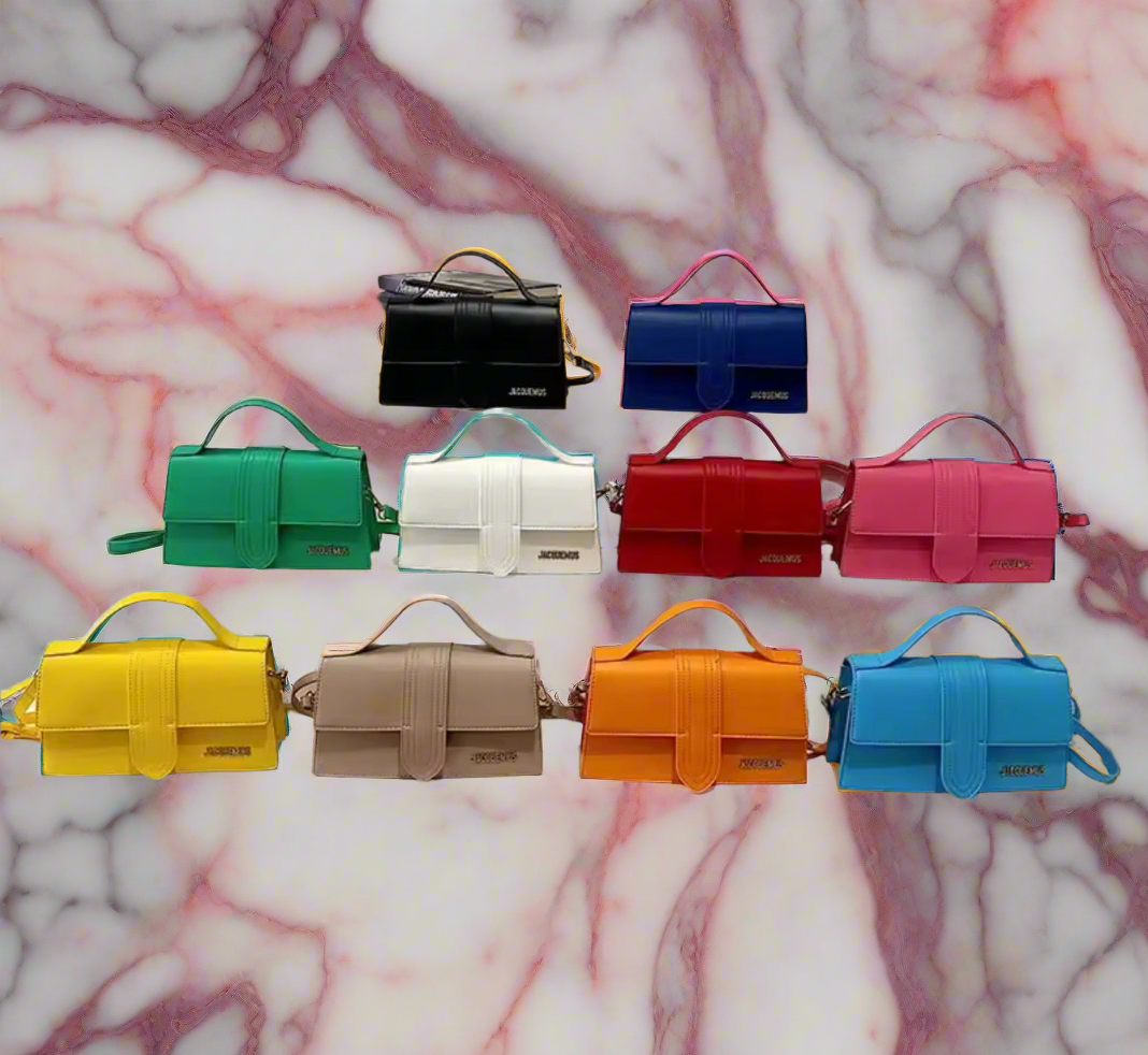 JAQ structured rectangular clutch / crossbody flap purse in many colors