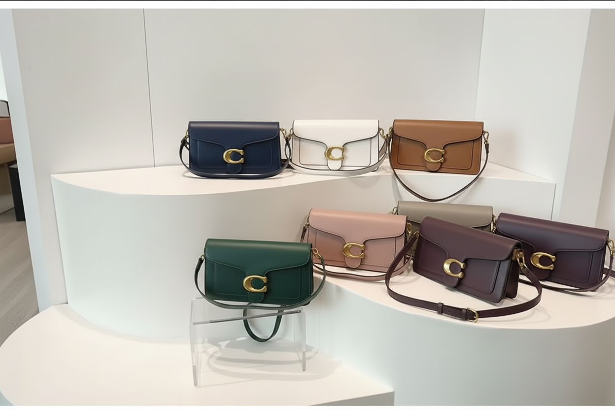 Classic leather underarm logo purse