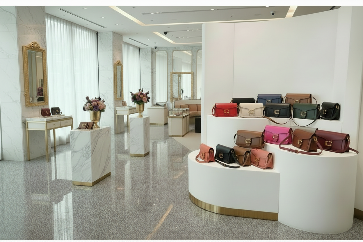 Classic leather underarm logo purse