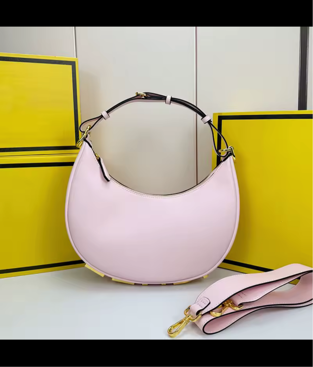 Classic shoulder hobo bag with Metal lettering (many options)