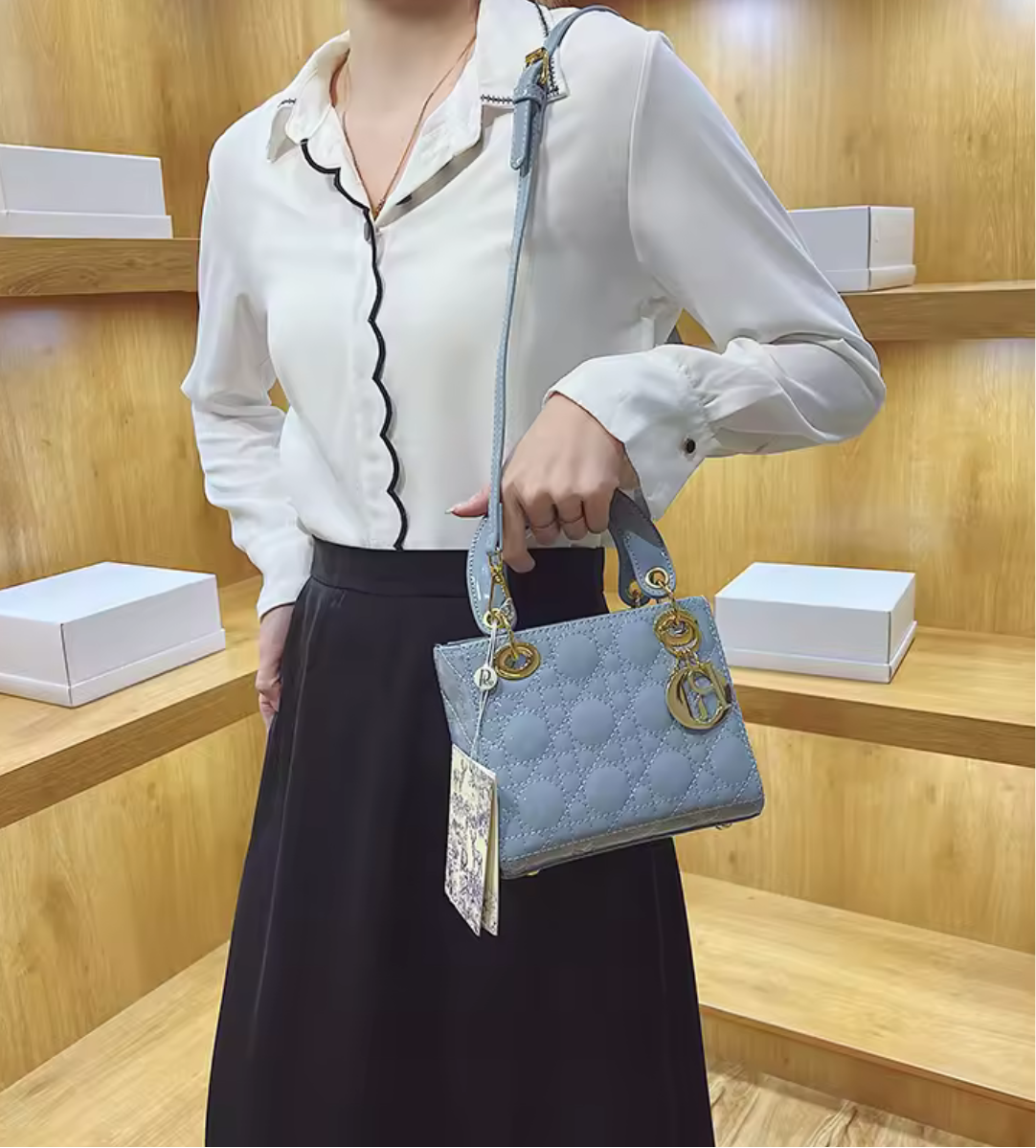 Structured square tote  “DIANA” bag