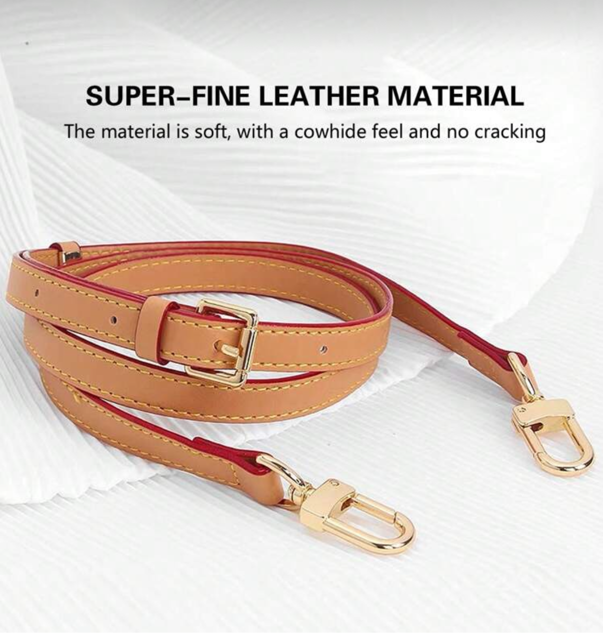 Adjustable long Leather purse straps