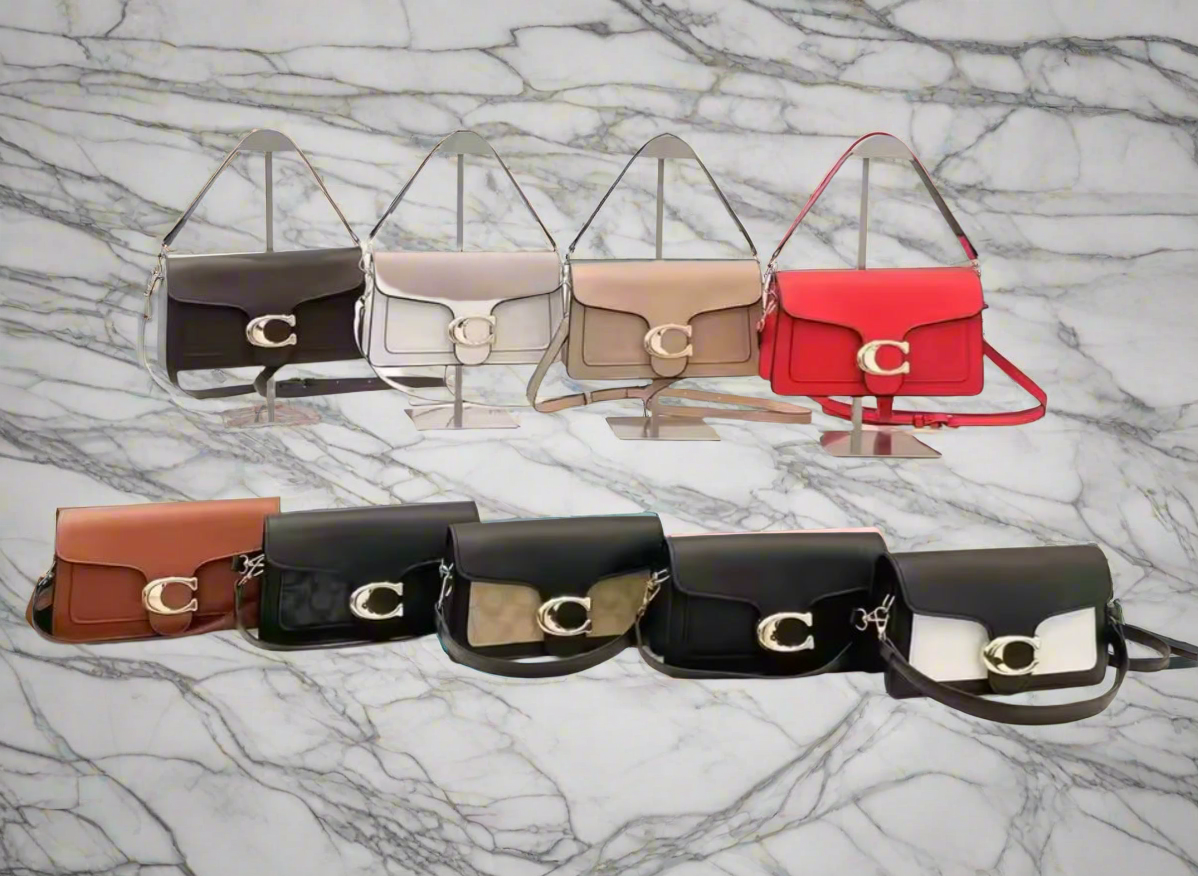 Classic leather underarm logo purse