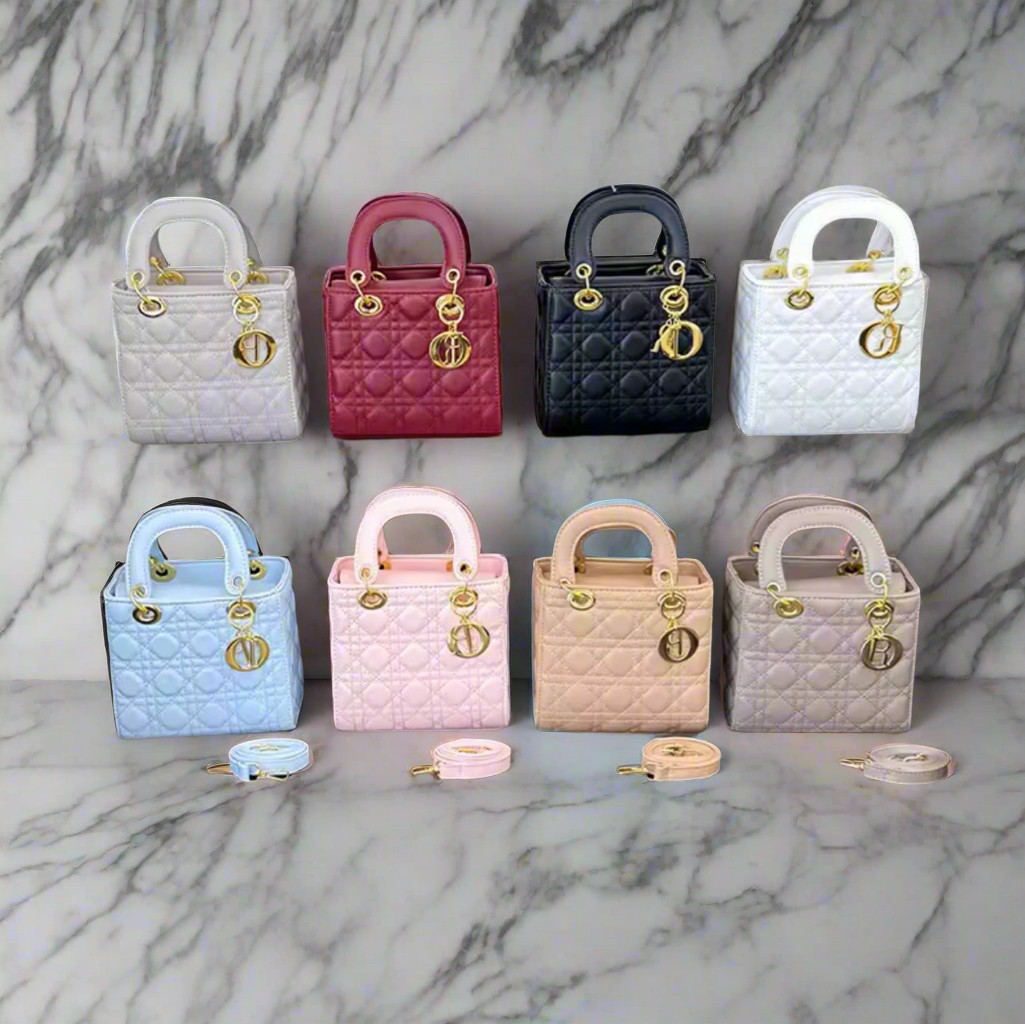 Structured square tote  “DIANA” bag