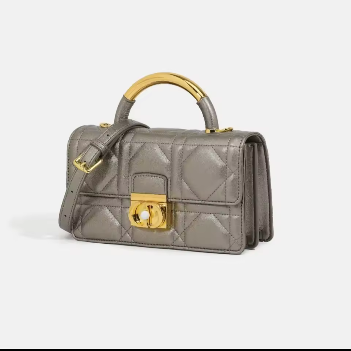 Leather Crossbody “CD Pearl” logo bag, with signature diamond quilted stitching (many options)