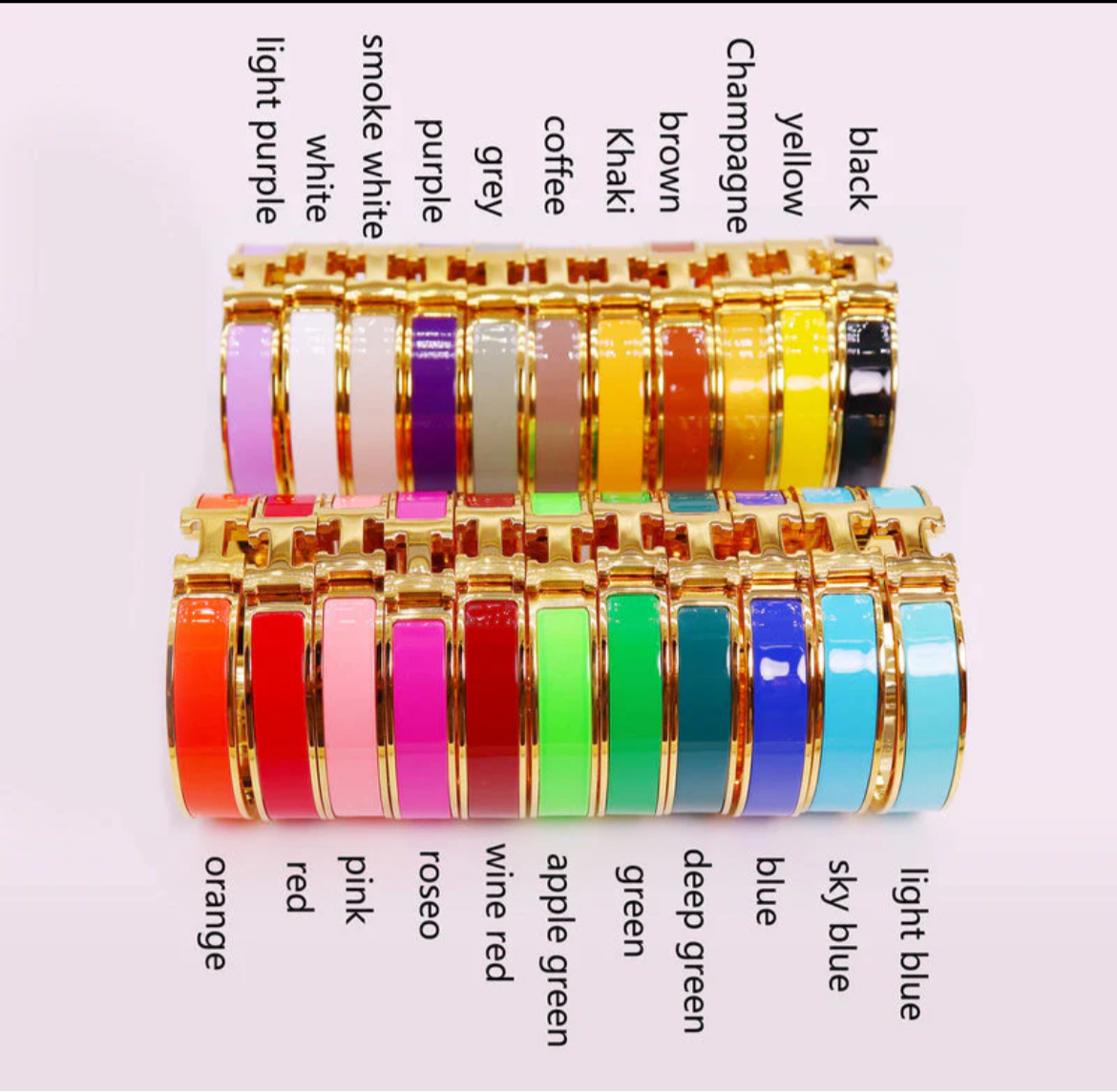 Thick band letter H bangle