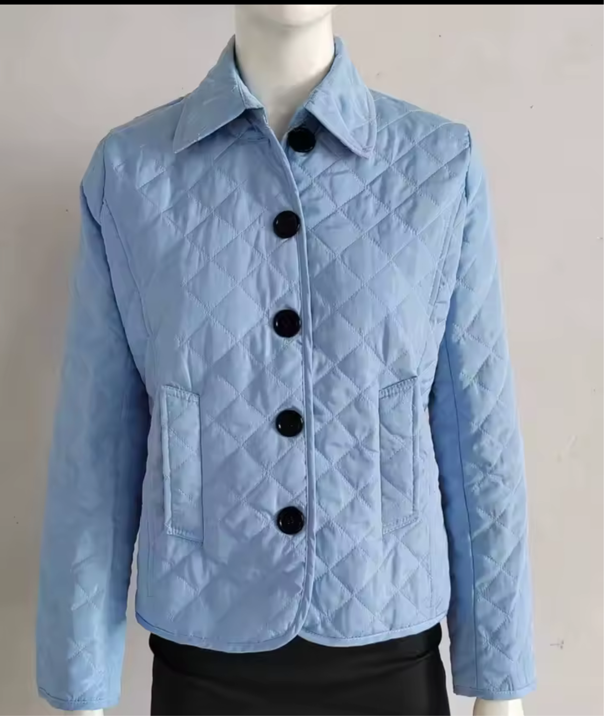 NEW!!!    Light weight black quilted jacket with beige plaid Lining (on sale!)