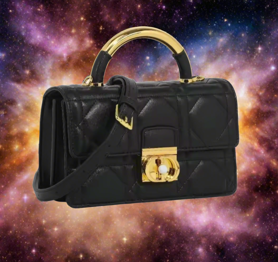 Leather Crossbody “CD Pearl” logo bag, with signature diamond quilted stitching (many options)