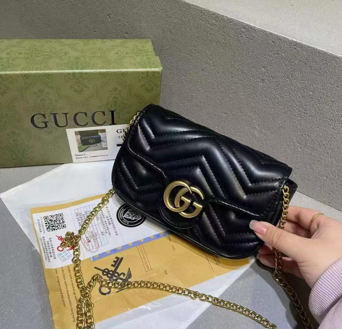 Crossbody  - Leather or velvet GG Logo Bags (variety)