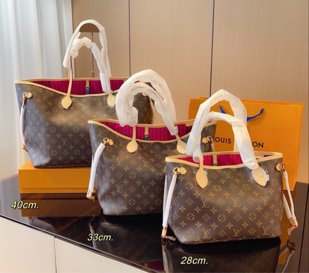 Classic NF tote bags, with matching zippered pouch