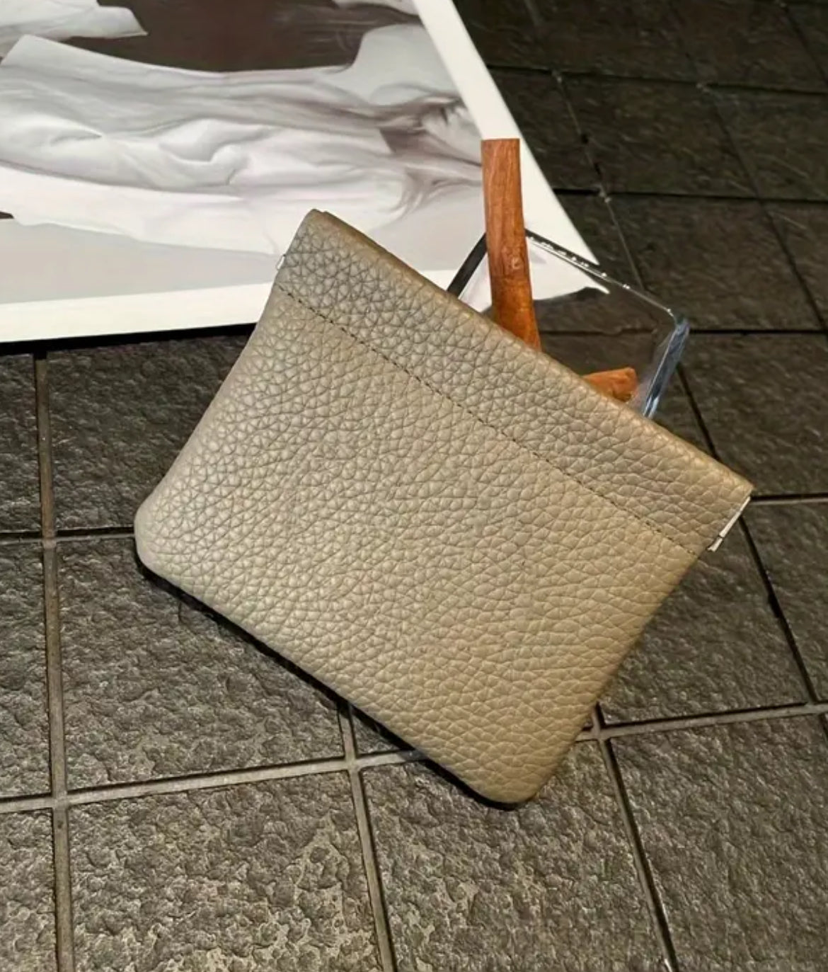 Soft leather coin pouches