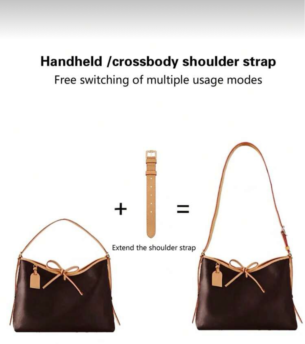 Adjustable long Leather purse straps