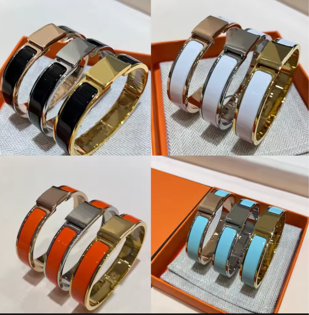 Thick band letter H bangle