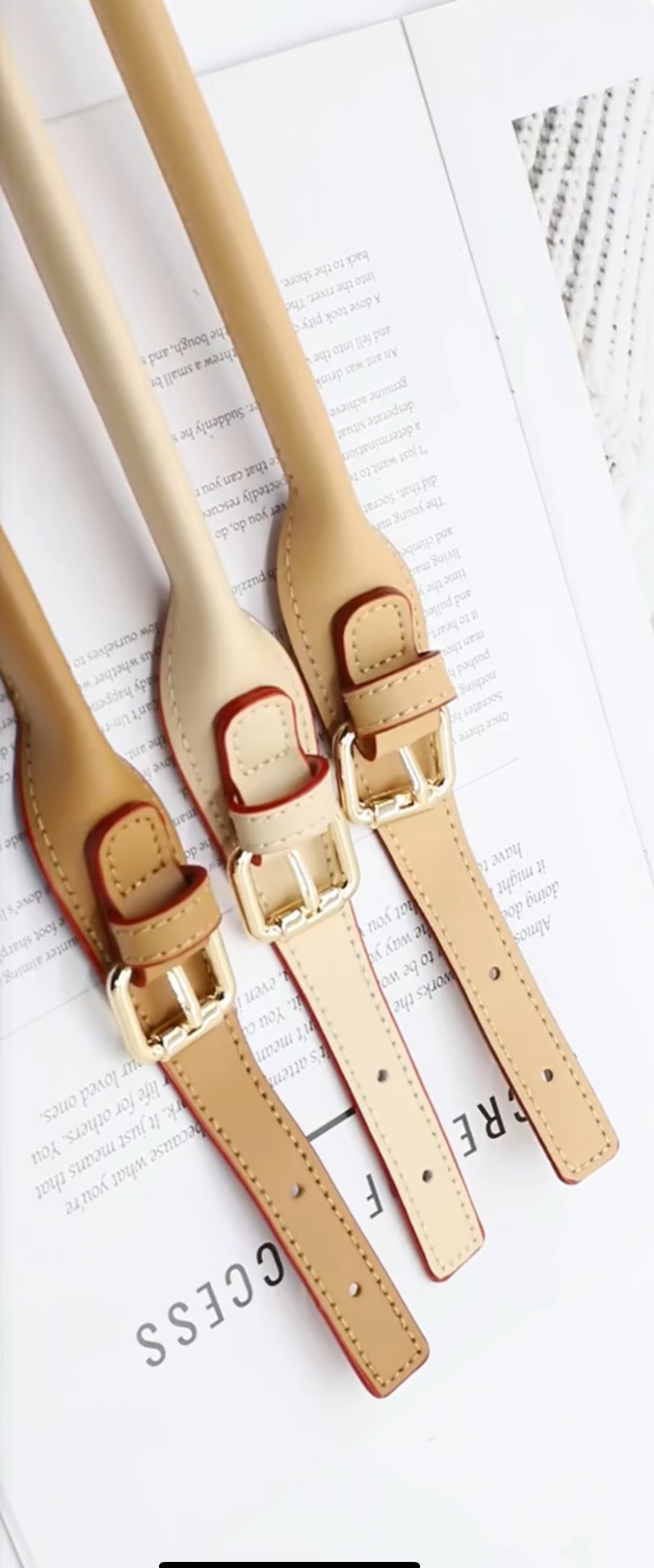 Replacement leather bag straps