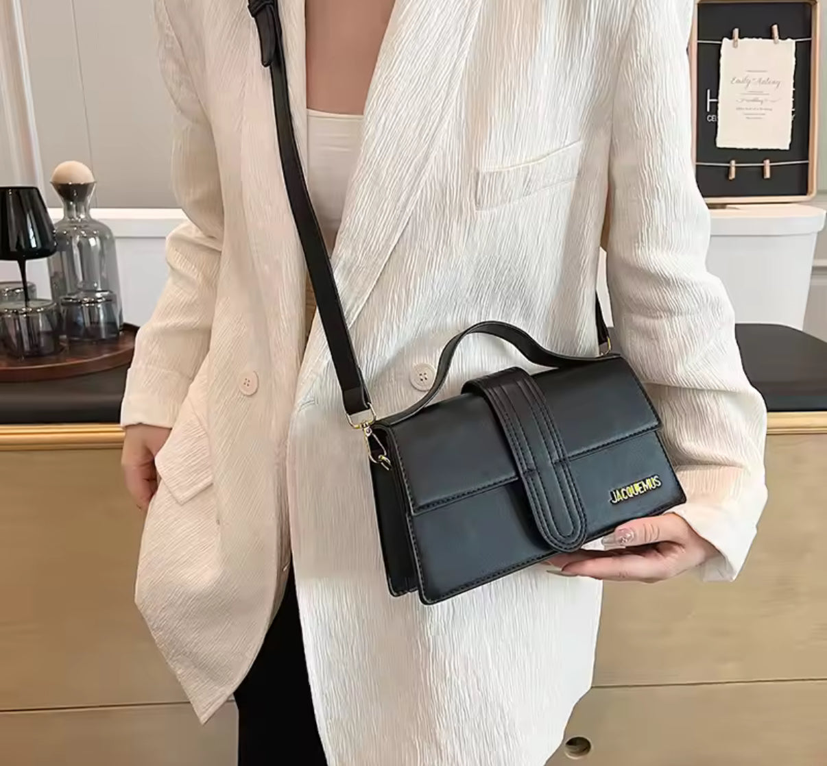 JAQ structured rectangular clutch / crossbody flap purse in many colors