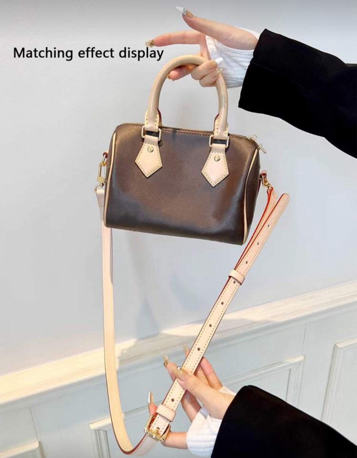 Adjustable long Leather purse straps