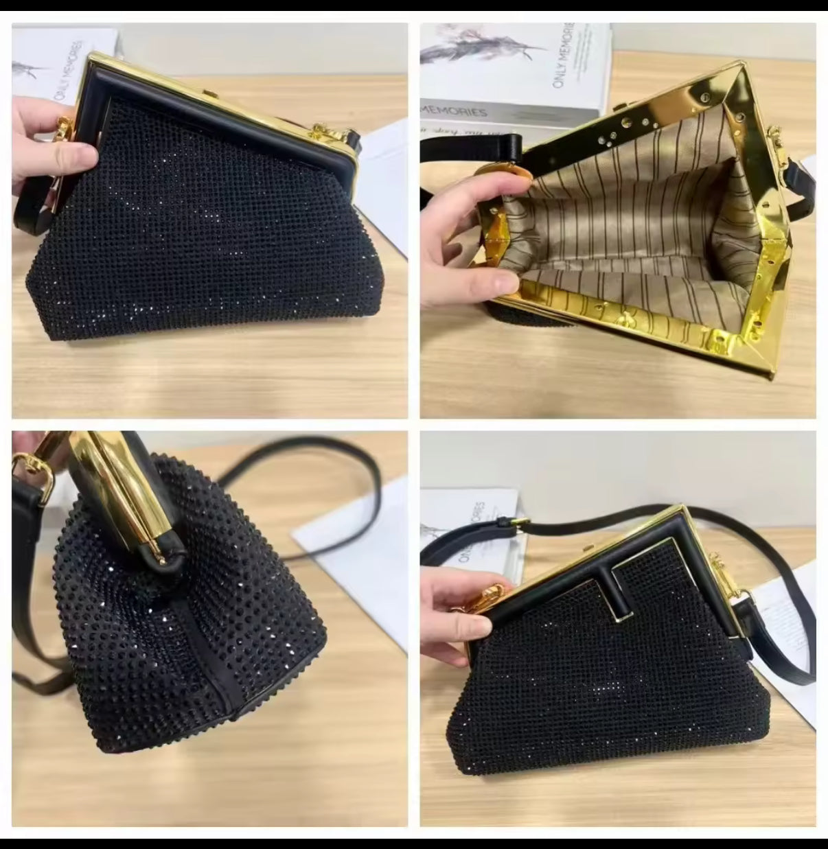 Letter F Clutch / crossbody bag