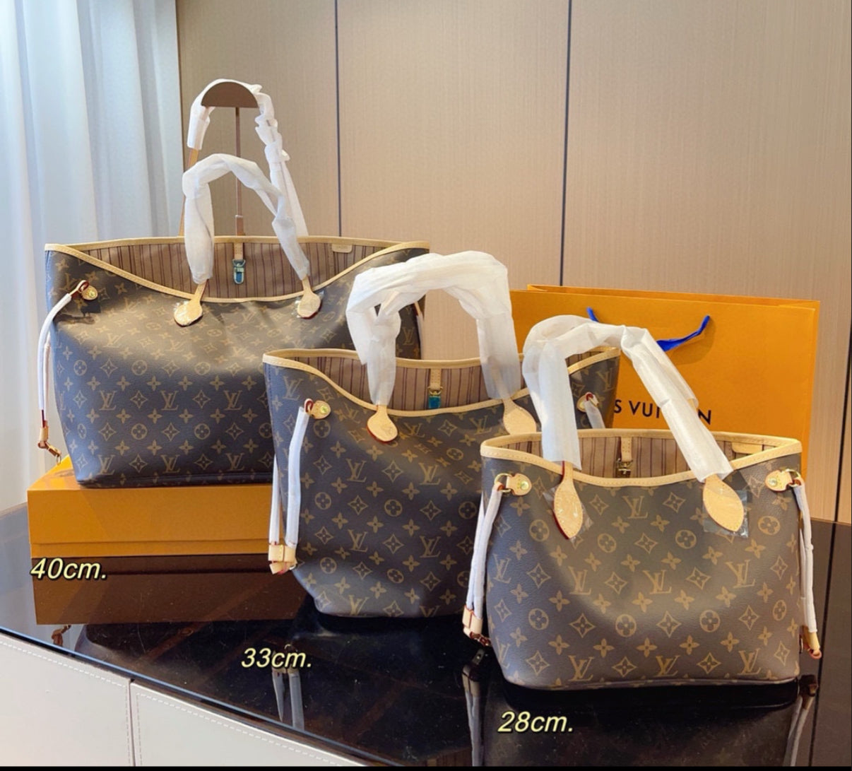 Classic NF tote bags, with matching zippered pouch