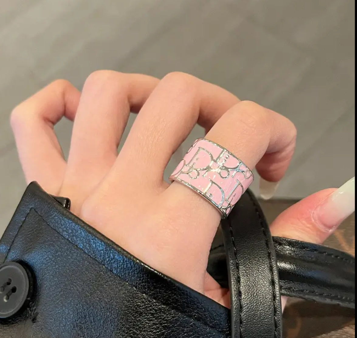 Beautiful inspired rings with logos and adjustable bands (large variety)