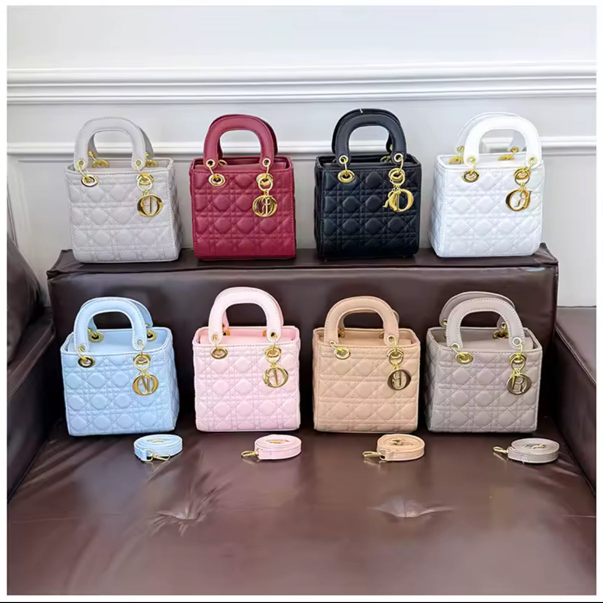 Structured square tote  “DIANA” bag